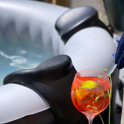 Comfort Pack | Drinks Holder, 2 Head Rests | Black Head Rests Wave Spas
