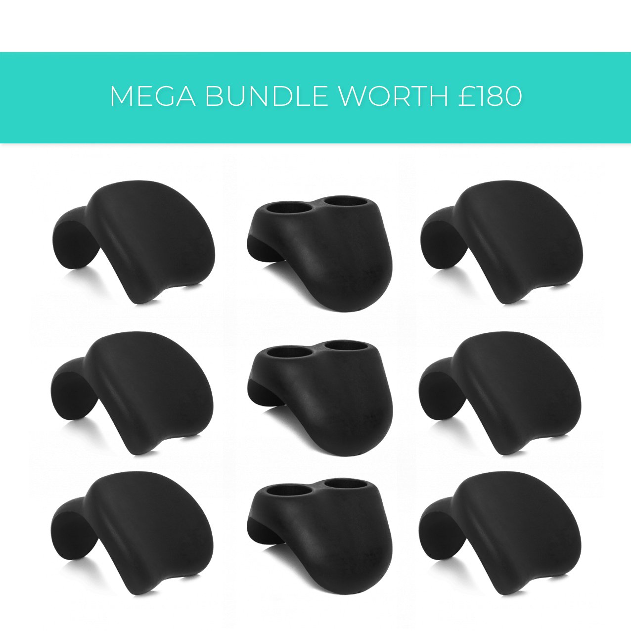 Relax and Refresh Bundle | 3 Drinks Holders, 6 Head Rests | Black - Wave Spas Inflatable, foam Hot Tubs