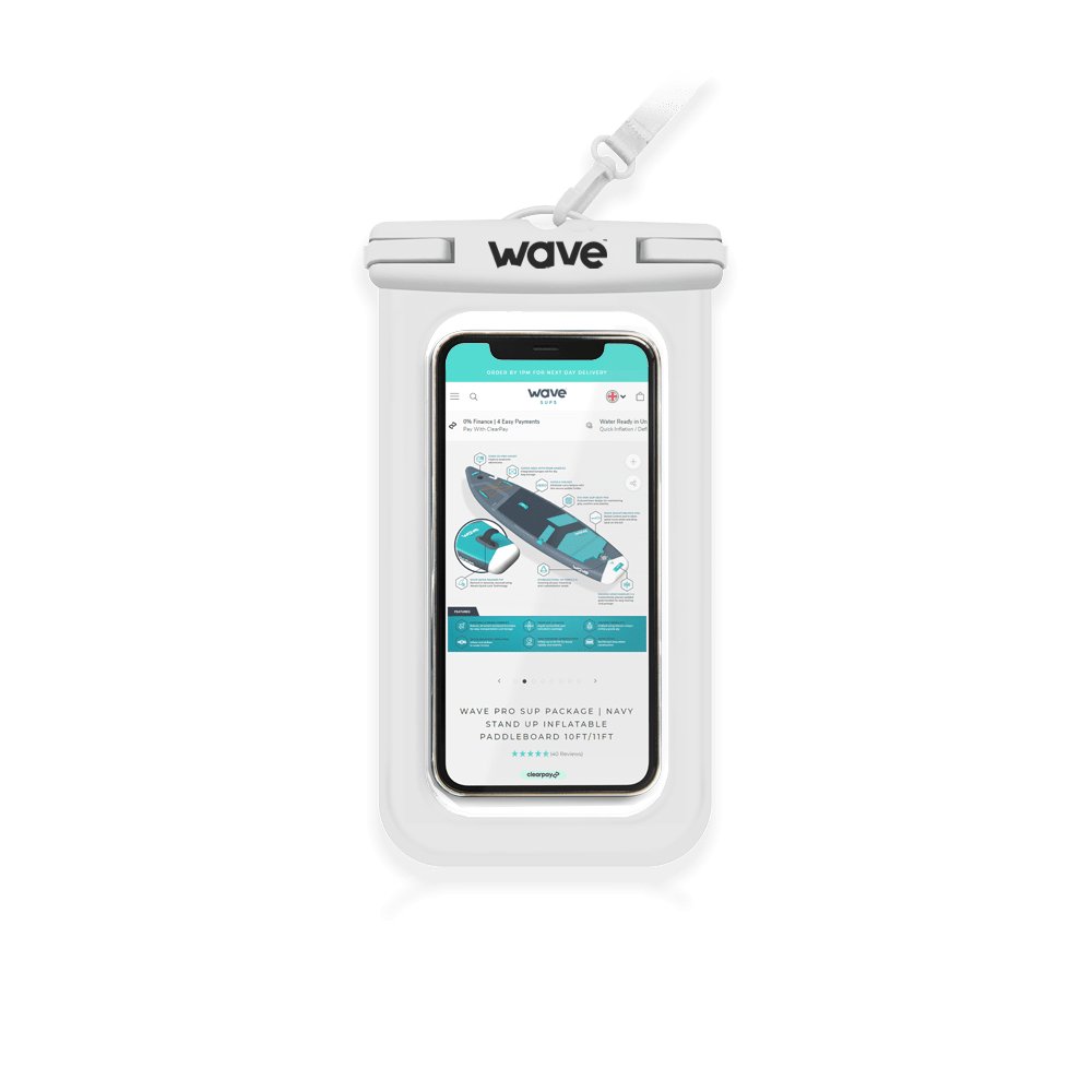 Waterproof Phone Cover | White - Wave Spas Inflatable, foam Hot Tubs