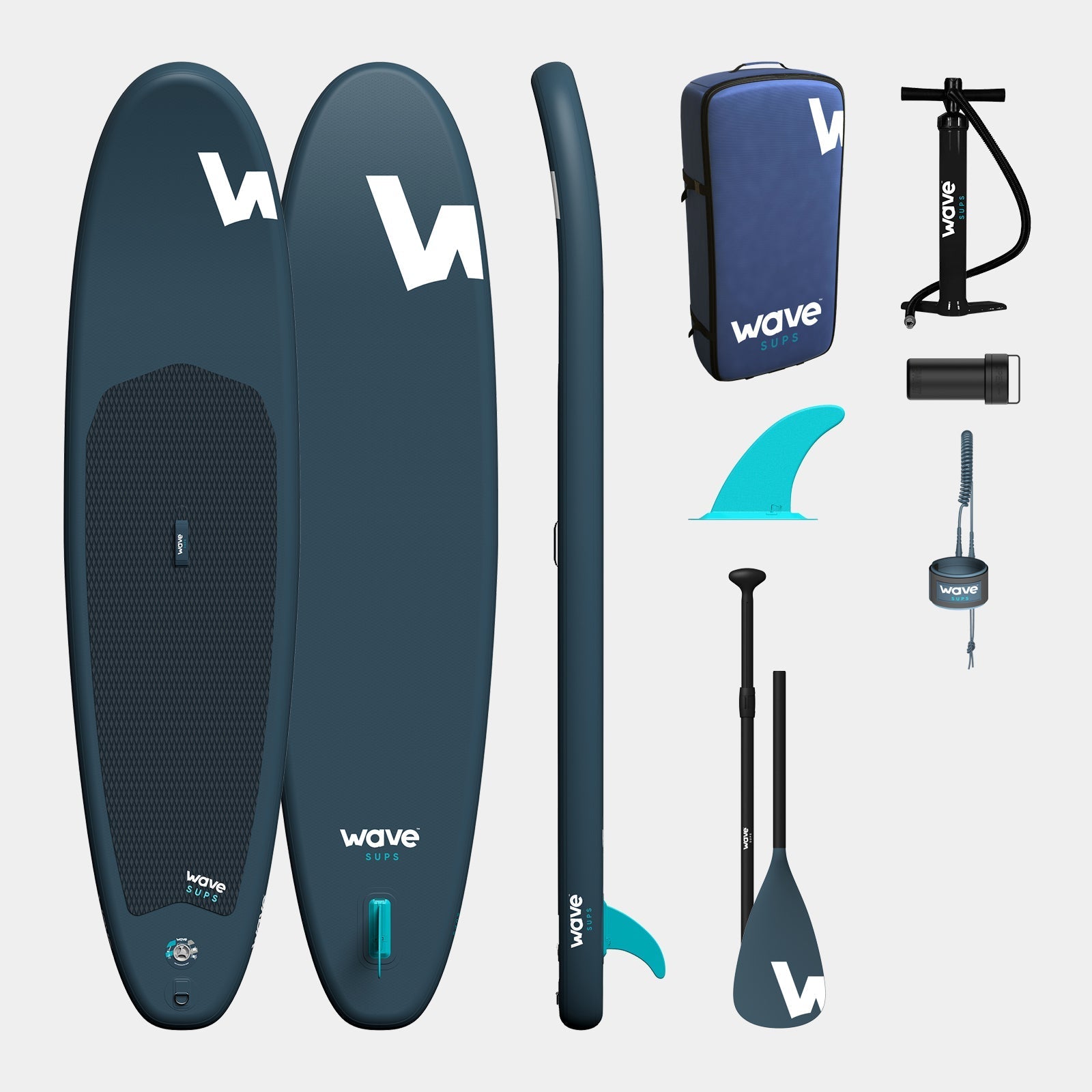 Wave Cruiser SUP Package | Navy Stand Up Inflatable Paddleboard 10ft/11ft - Wave Spas UK