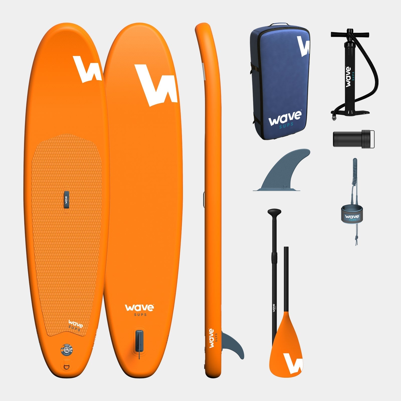 Wave Cruiser SUP Package | Orange Stand Up Inflatable Paddleboard 10ft/11ft - Wave Spas UK