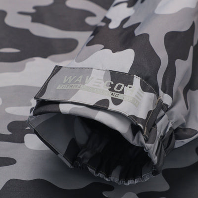 Fleece-Lined Hot Tub Changing Robe | Waterproof & Windproof | Unisex | Grey Camouflage Robes Wave Spas