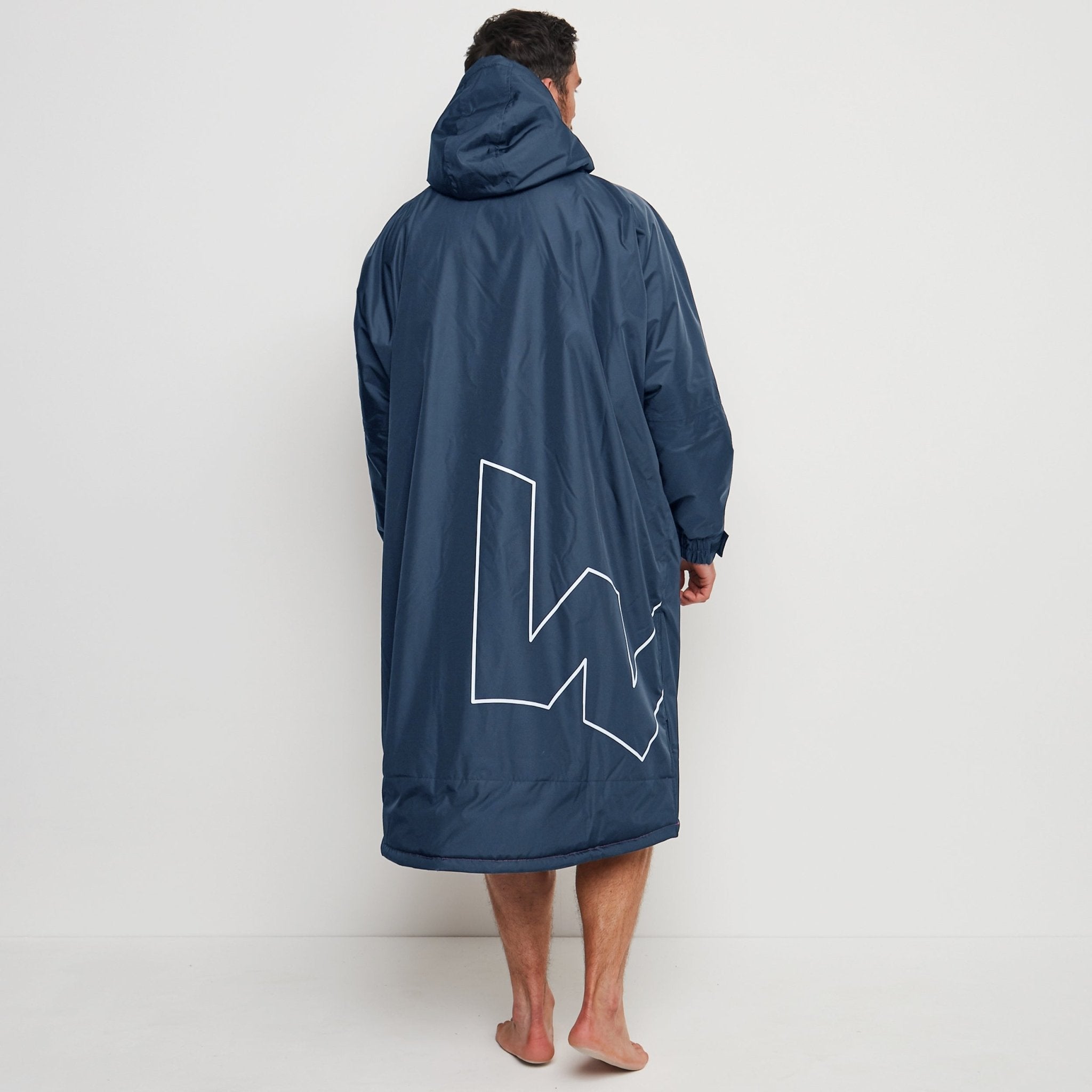 Fleece-Lined Changing Robe | Unisex | Navy - Wave Spas Inflatable, foam Hot Tubs